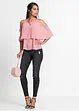 Cold shoulder blouse met kant, BODYFLIRT