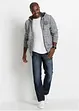 Sweatvest met capuchon en teddy voering, bonprix