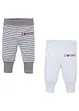 Baby jersey broek (set van 2) van biologisch katoen, bonprix