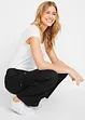Mid waist cargo jeans in een katoenmix, bonprix