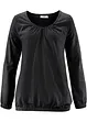 Katoenen longsleeve met elastiek van katoen, bonprix