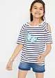 Meisjes T-shirt met cut-outs (set van 2), bonprix