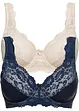 Minimizer bh met gewatteerde bandjes (set van 2), bonprix