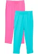 Meisjes 3/4 legging (set van 2) met biologisch katoenmix, bonprix