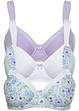 Beugel bh (set van 3) met feminiene print, bpc bonprix collection