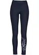 Jegging met bloemenprint en glittersteentjes, bonprix