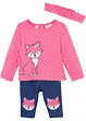 Baby shirt, legging en haarband (3-dlg. set) met biologisch katoen, bpc bonprix collection