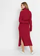 Gebreide jurk met col, bonprix