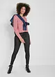 Zachte thermo legging met vetersluiting, denim look, John Baner JEANSWEAR