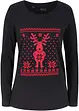 Katoenen longsleeve met kerstmotief, bonprix