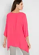 Wijde tuniek van viscose met puntige zijkanten, V-hals en 3/4 mouwen, bonprix