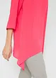 Wijde tuniek van viscose met puntige zijkanten, V-hals en 3/4 mouwen, bonprix
