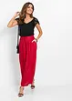 Viscose maxi rok met comfortband en strikkoordjes, bonprix