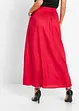 Viscose maxi rok met comfortband en strikkoordjes, bonprix