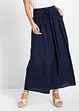 Viscose maxi rok met comfortband en strikkoordjes, bonprix