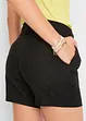 Short met knoopsluiting en strikceintuur, met linnen, bpc bonprix collection