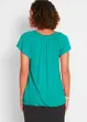 Shirt met V-hals, korte mouw, bonprix