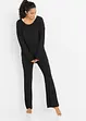Pyjama met flared broek en LENZING™ ECOVERO™ (2-dlg. set), bpc bonprix collection