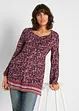 Shirt tuniek met deelnaad en plooitjes voorop, bonprix