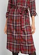 Geruite midi blousejurk van viscose met strikceintuur, bpc bonprix collection