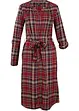 Geruite midi blousejurk van viscose met strikceintuur, bpc bonprix collection