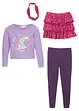 Meisjes shirt, rok, legging en haarband (4-dlg. set), bonprix