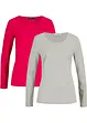 Longsleeve met ronde hals (set van 2), bonprix