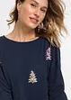 Oversized shirt met kerstmotief, bonprix