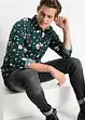 Overhemd met een kerstprint en lange mouwen, slim fit, bonprix