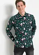 Overhemd met een kerstprint en lange mouwen, slim fit, bonprix