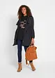Trendy sweater met statement print en capuchon, bonprix