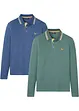 Poloshirt, lange mouw (set van 2), bonprix