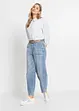 Wide leg jeans met high waist en met biologisch katoen, bonprix