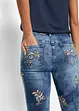 Jeans met bloemenborduursel, bonprix