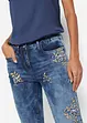 Jeans met bloemenborduursel, bonprix