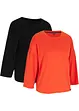 Outdoor T-shirt (set van 2), 3/4 mouw, bpc bonprix collection