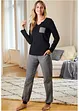 Pyjama met flanellen broek (2-dlg. set), bonprix