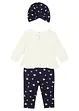 Baby shirt, legging en muts (3-dlg. set) van biologisch katoen, bonprix