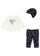 Baby shirt, legging en muts (3-dlg. set) van biologisch katoen, bonprix