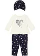 Baby shirt, legging en muts (3-dlg. set) van biologisch katoen, bonprix