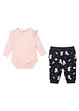 Baby rompertje met lange mouwen en sweatpants (2-dlg. set) van biologisch katoen, bonprix