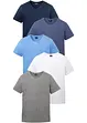 T-shirt met V-hals (set van 5), bonprix