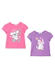 Meisjes T-shirt van puur biologisch katoen ( set van 2), bonprix