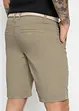 Stretch chino bermuda met riem, regular fit, bpc bonprix collection