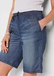 Lichte denim broek met linnen, bonprix