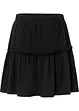 Jersey rok in een viscosemix met volant, bonprix