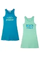 Meisjes jersey jurk (set van 2) van biologisch katoen, bonprix