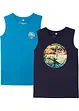 Jongens tanktop (set van 2) van biologisch katoen, bonprix