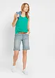 Mid waist jeans bermuda, straight, bonprix