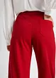 Twill broek met wijd uitlopende pijpen en high-waist comfortband, bonprix